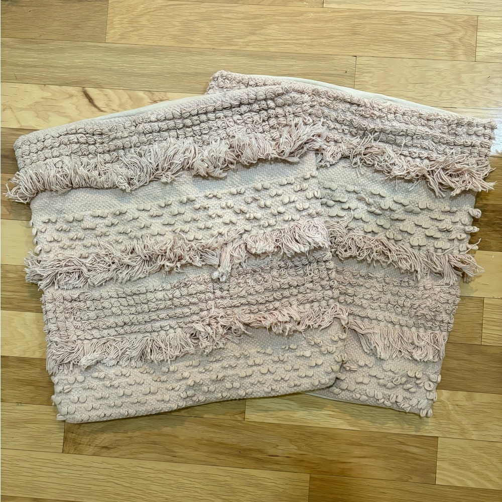Light Pink Decorative Pillow Cover